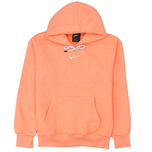 Nike Womens Orange Pullover Hoodie Size L Cotton Blend Sweatshirt