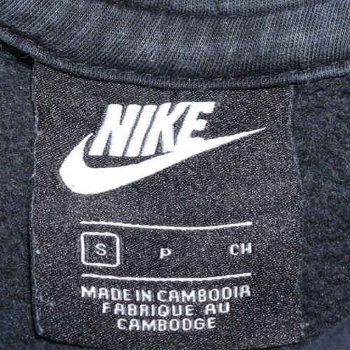 Nike Men's Black Pullover Hoodie S Logo Fleece Sweatshirt