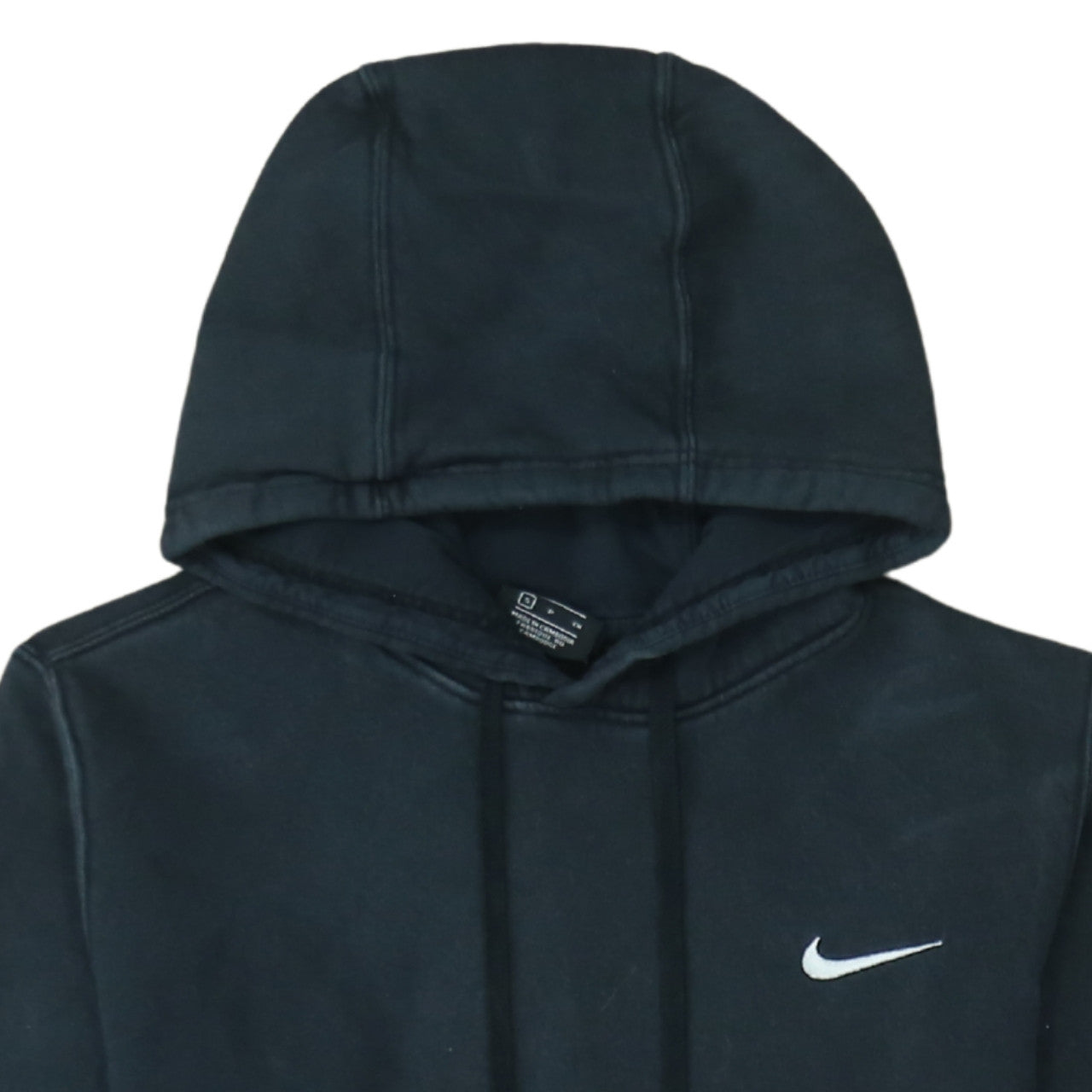 Nike Men's Black Pullover Hoodie S Logo Fleece Sweatshirt