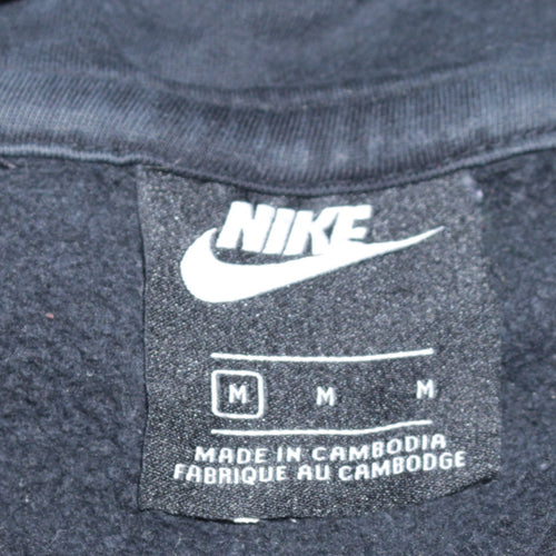 Nike Men's Black Pullover Hoodie M Graphic Logo Fleece Sweatshirt