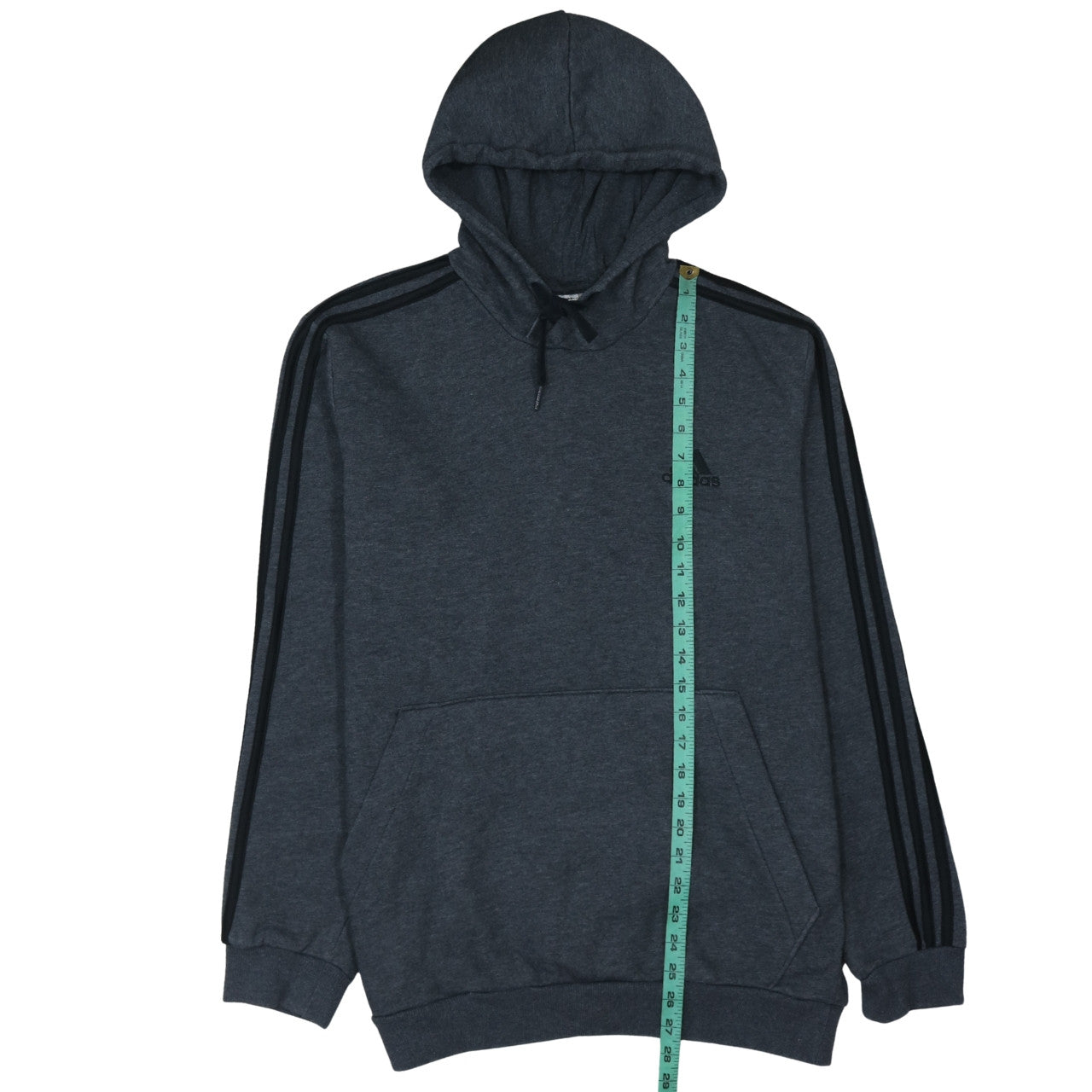 Adidas Men's Grey Pullover Hoodie L Sports Fleece Sweatshirt