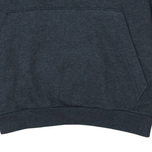 Adidas Men's Grey Pullover Hoodie L Sports Fleece Sweatshirt