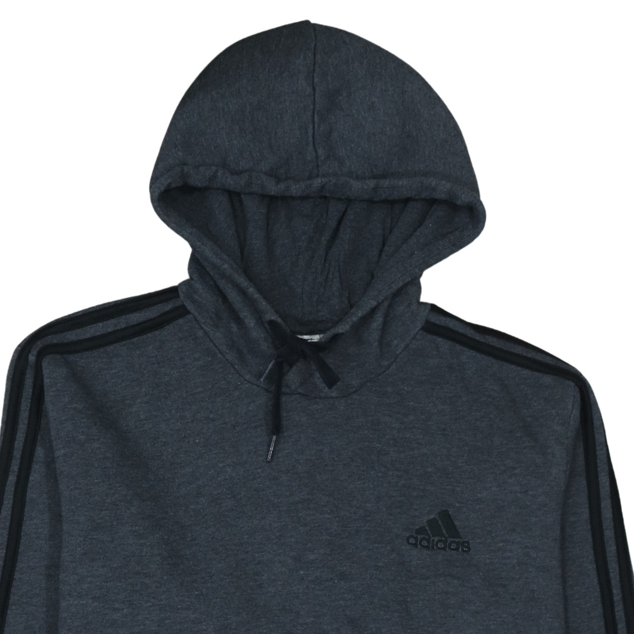Adidas Men's Grey Pullover Hoodie L Sports Fleece Sweatshirt