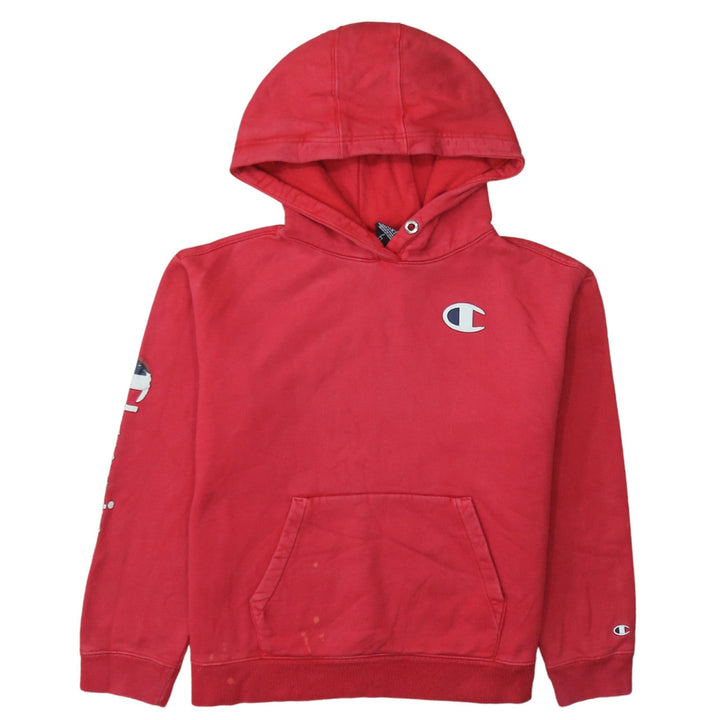 Champion Mens Red Medium Pullover Hoodie Logo Sweatshirt