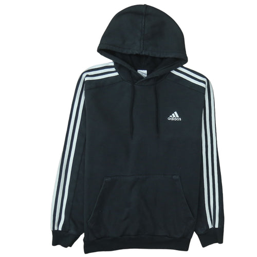 Adidas Men's Black Pullover Hoodie M - Sports Fleece Sweatshirt