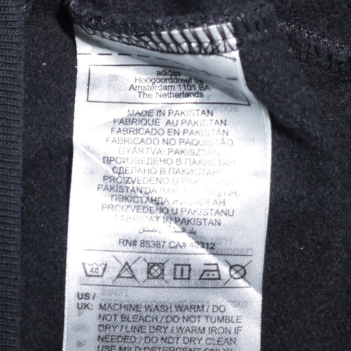 Adidas Men's Black Pullover Hoodie M - Sports Fleece Sweatshirt