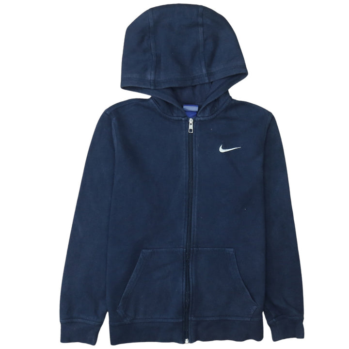 Nike Boys Navy Blue Full Zip Hoodie Sweatshirt XL 13-15 Years Classic Fit