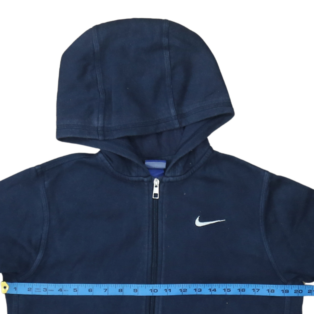 Nike Boys Navy Blue Full Zip Hoodie Sweatshirt XL 13-15 Years Classic Fit