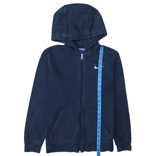 Nike Boys Navy Blue Full Zip Hoodie Sweatshirt XL 13-15 Years Classic Fit
