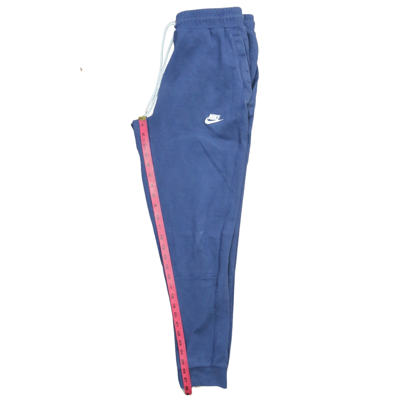 Nike Men Blue Small Jogger Sweatpants Cotton Blend Drawstring