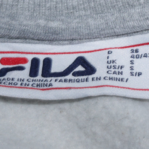 FILA Men’s Grey Crew Neck Pullover Sweatshirt Small Regular Fit