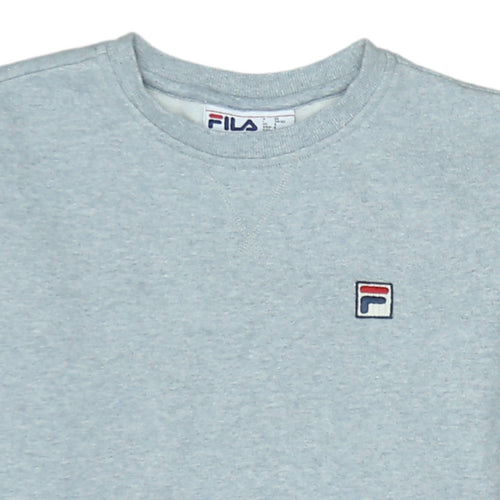 FILA Men’s Grey Crew Neck Pullover Sweatshirt Small Regular Fit