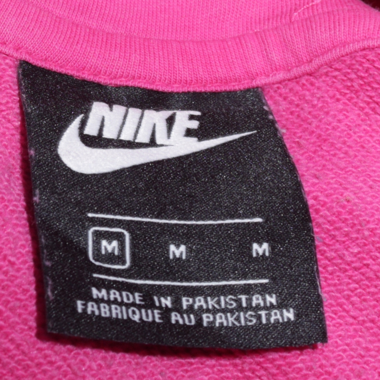Nike Women’s Pink Pullover Hoodie Medium Cotton Sweatshirt