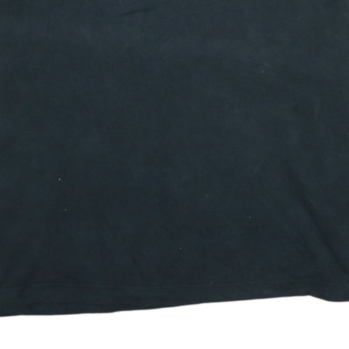 Adidas Men's Black Large 3-Stripes Crew Neck Sports T-Shirt