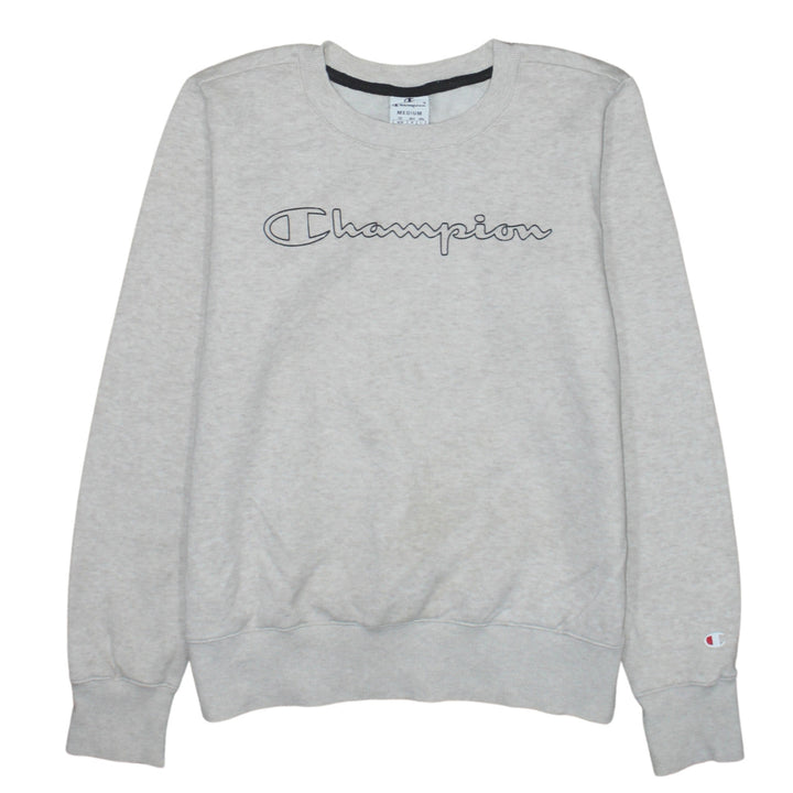 Champion Women's Grey Crew Neck Pullover Sweatshirt M