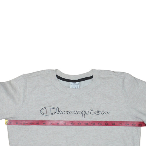 Champion Women's Grey Crew Neck Pullover Sweatshirt M