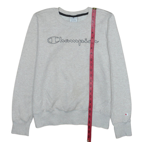 Champion Women's Grey Crew Neck Pullover Sweatshirt M