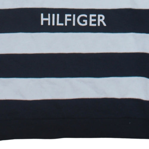 Tommy Hilfiger Men's Blue Striped Crew Neck Sweatshirt L