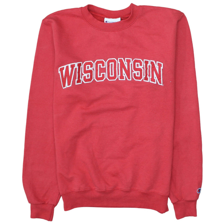 Champion Men's Red Wisconsin Crew Neck Sweatshirt Size S