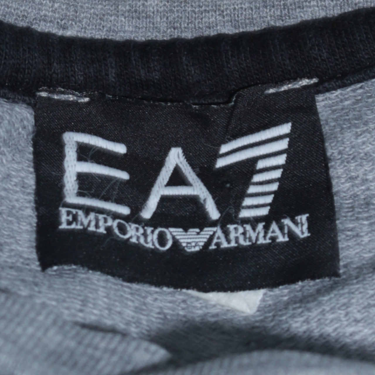Emporio Armani EA7 Men's Grey XL Crew Neck Cotton Pullover Sweatshirt