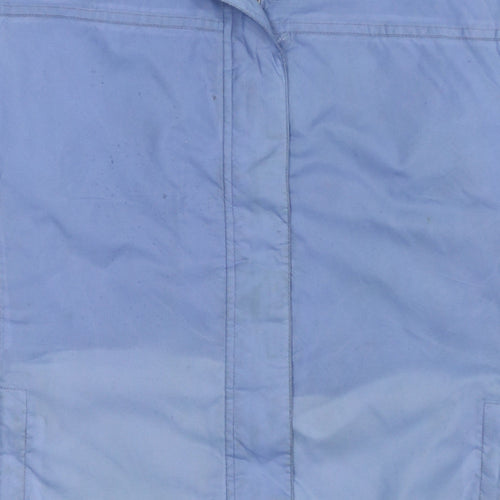 L.L. Bean Womens Blue Hooded Waterproof Rain Jacket L Regular