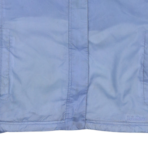 L.L. Bean Womens Blue Hooded Waterproof Rain Jacket L Regular