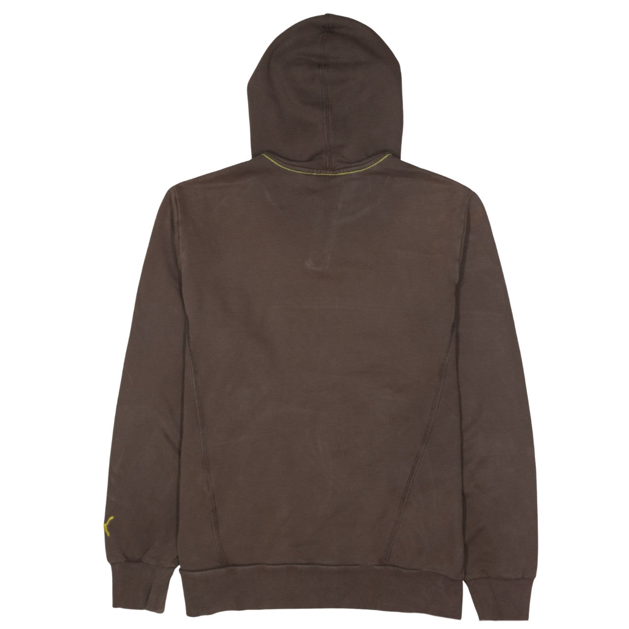Puma Men’s Brown Pullover Hoodie L Fleece Graphic Print Sportswear