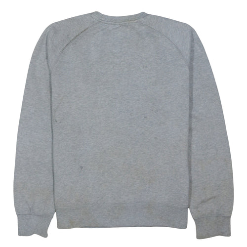 Nike Men's Grey Crew Neck Pullover Sweatshirt M Fleece Logo