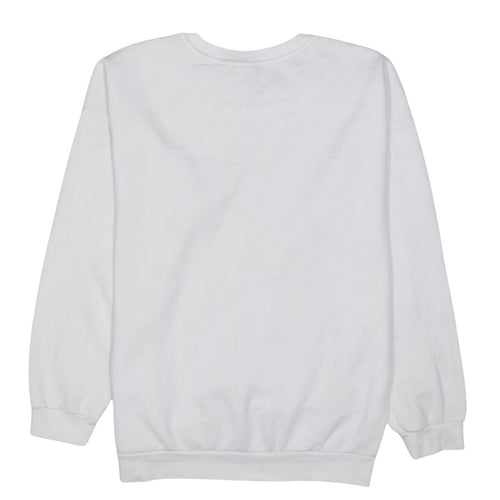 Adidas Womens White Crew Neck Pullover Sweatshirt Size 14
