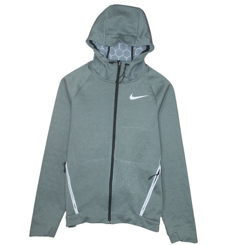 Nike Men’s Green Dri-FIT Full Zip Hoodie S Athletic Fit