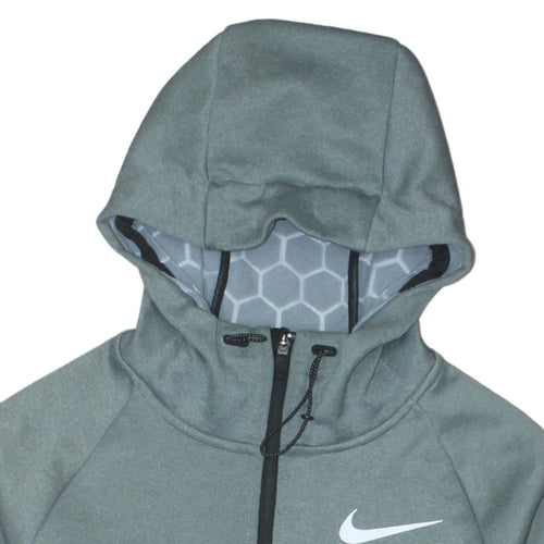 Nike Men’s Green Dri-FIT Full Zip Hoodie S Athletic Fit