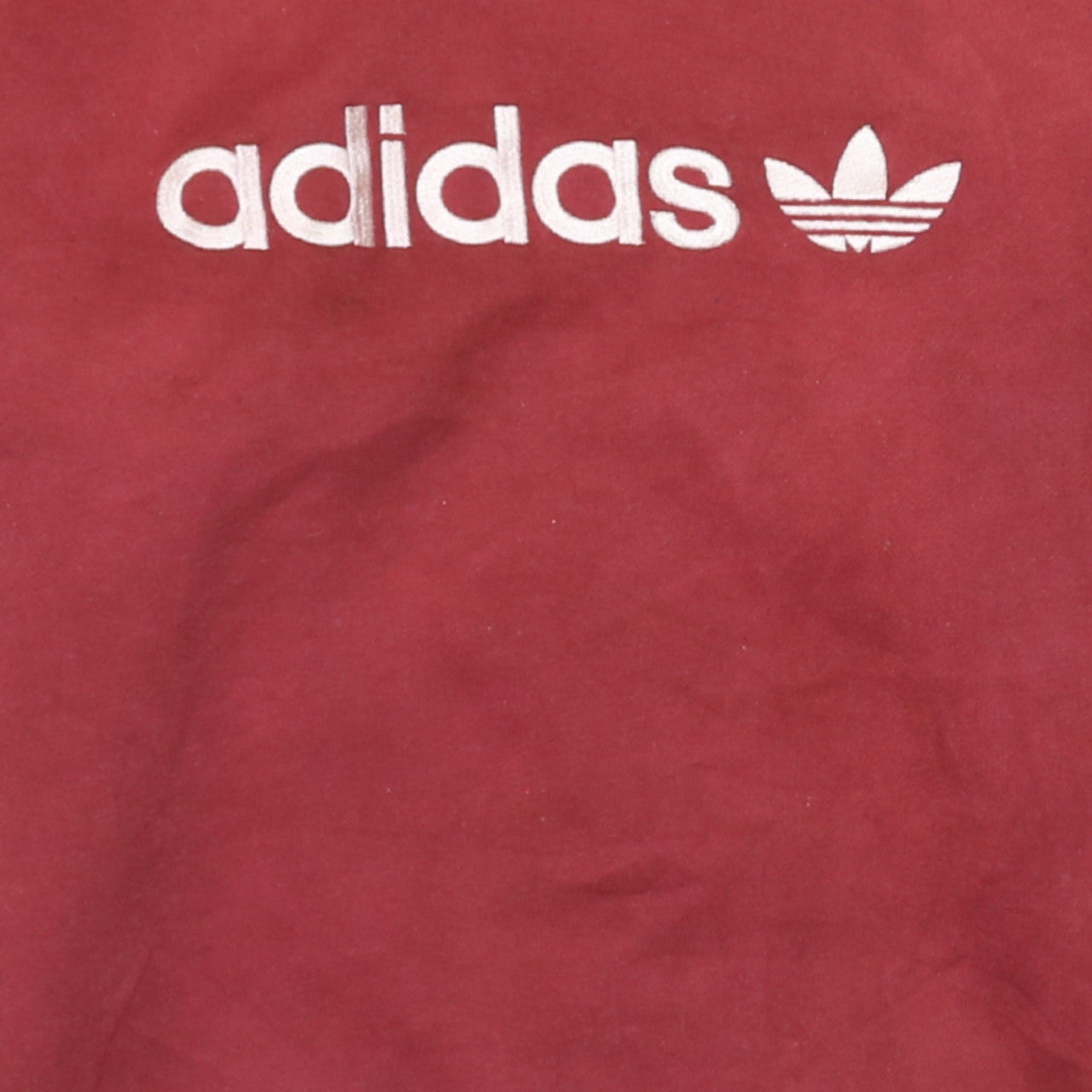 Adidas Womens Red Crew Neck Pullover Sweatshirt XS Logo Print