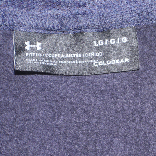 Under Armour Men's Blue Full Zip Hoodie Size L ColdGear Fitted