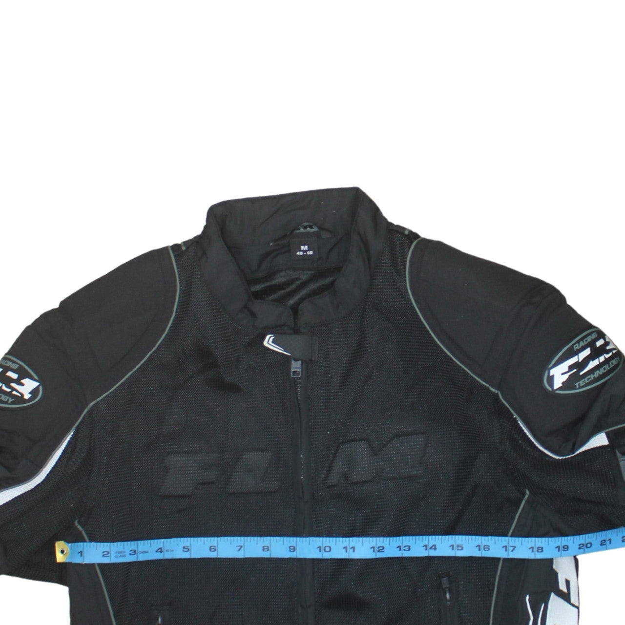 FLM Men's Black M Motorcycle Jacket Polyamide Mesh Lined Size M 38in