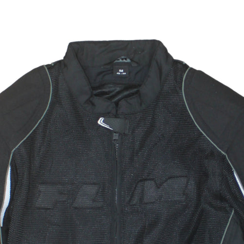 FLM Men's Black M Motorcycle Jacket Polyamide Mesh Lined Size M 38in