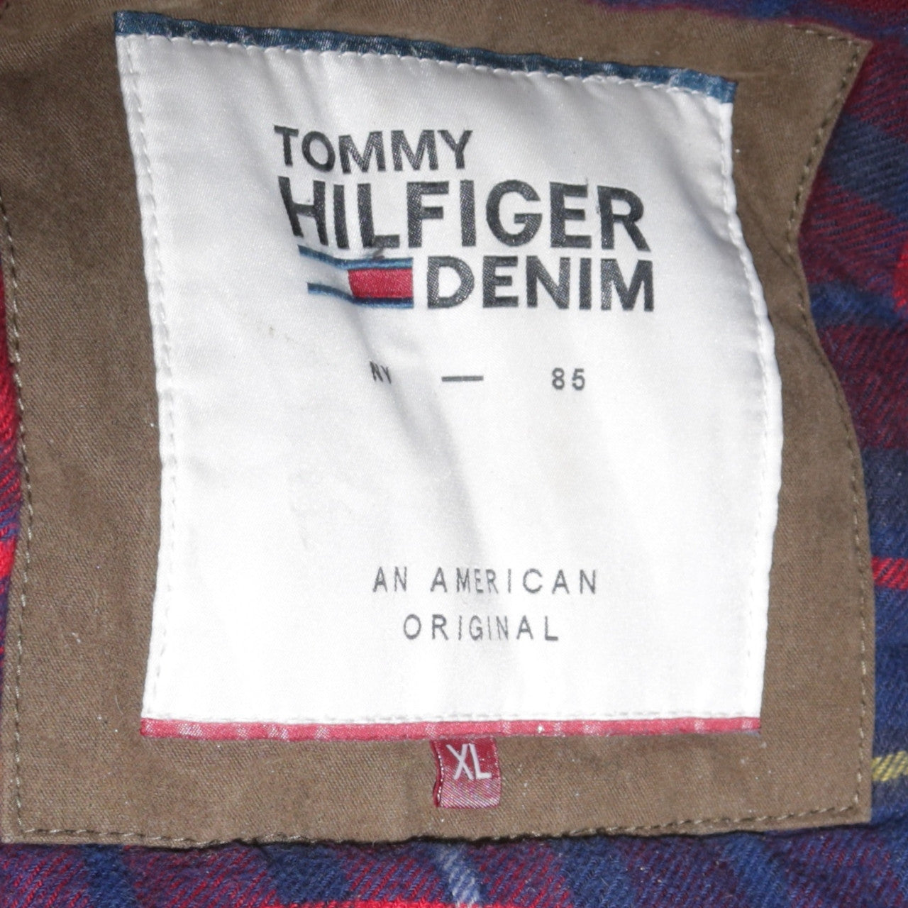 Tommy Hilfiger Men’s Green Military Jacket XL Full Zip Cotton