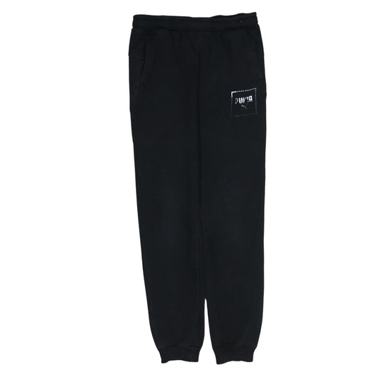 Puma Boys Black Jogger Sweatpants 15-16 Years Elastic Waist Fleece