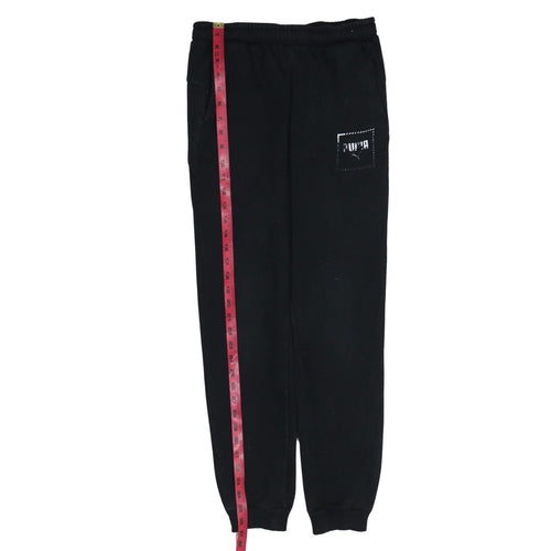 Puma Boys Black Jogger Sweatpants 15-16 Years Elastic Waist Fleece