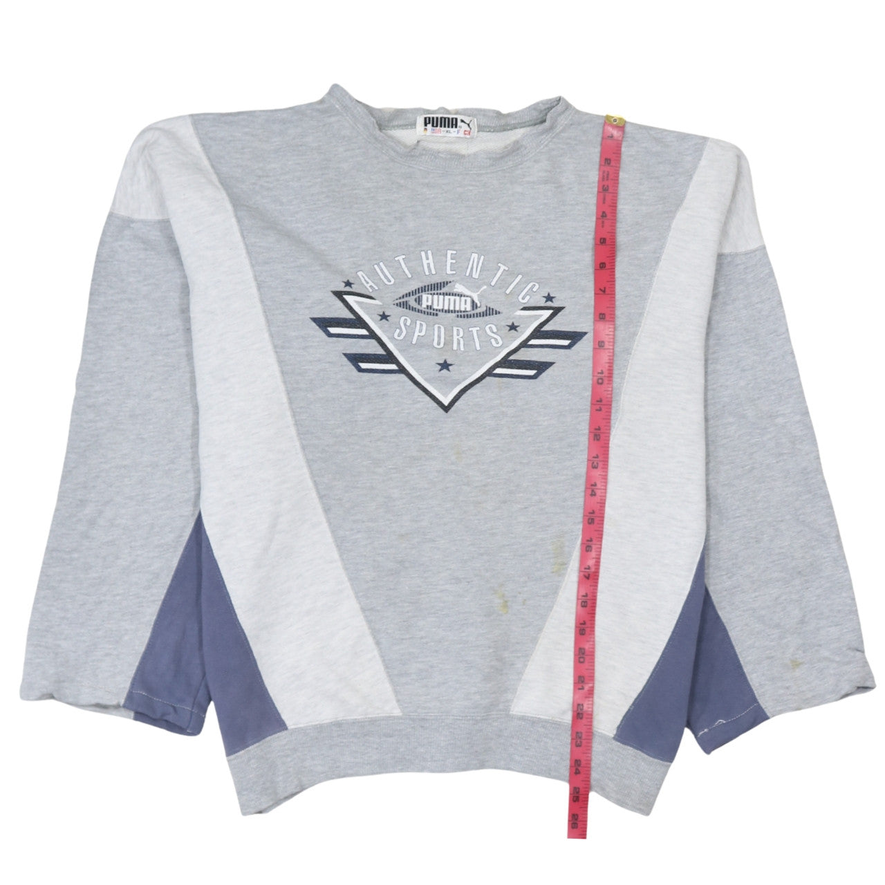 Puma Mens Grey XL Vintage Pullover Sweatshirt Graphic Print