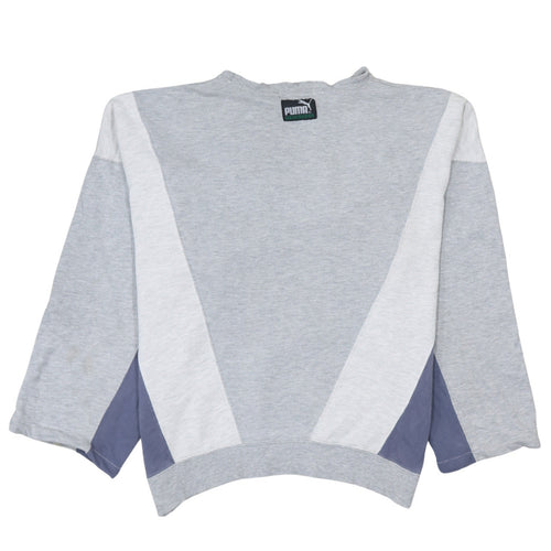 Puma Mens Grey XL Vintage Pullover Sweatshirt Graphic Print