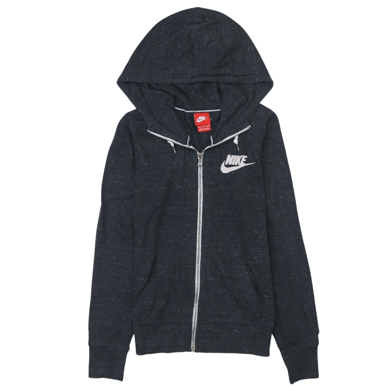 Nike Women Black Full Zip Hoodie Sweatshirt Size S