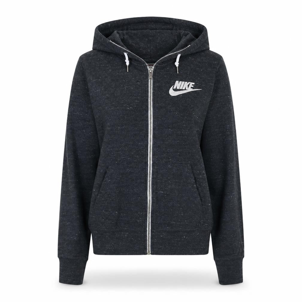 Nike Women Black Full Zip Hoodie Sweatshirt Size S