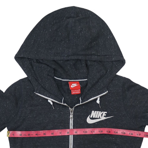 Nike Women Black Full Zip Hoodie Sweatshirt Size S