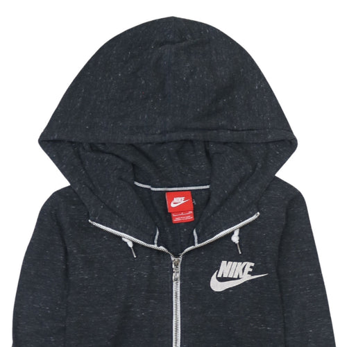 Nike Women Black Full Zip Hoodie Sweatshirt Size S