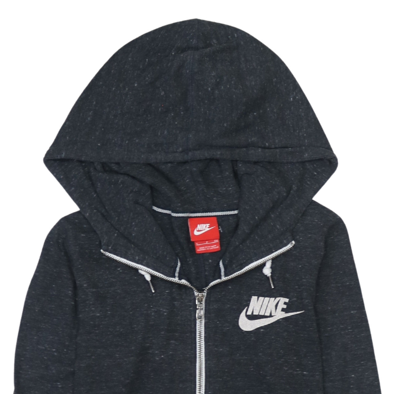 Nike Women Black Full Zip Hoodie Sweatshirt Size S
