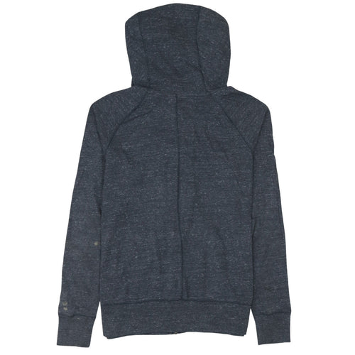 Nike Women's Grey Full Zip Hoodie M Cotton Blend Just Do It Logo