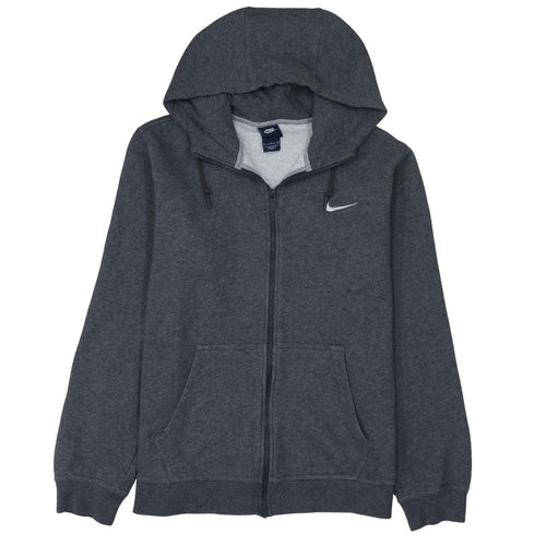 Nike Men's Grey Full Zip Hoodie Size M Regular Fit Fleece Jacket