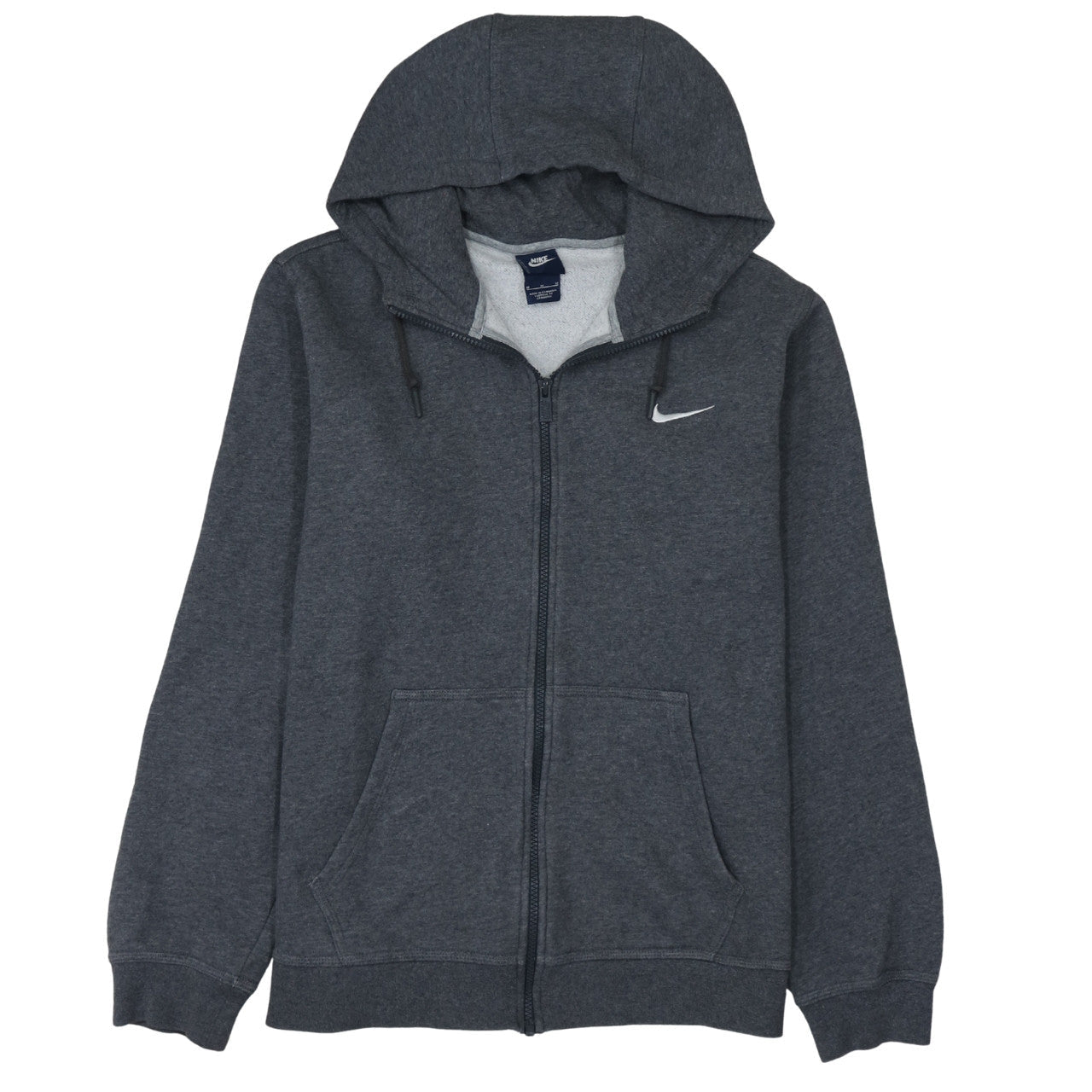 Nike Men's Grey Full Zip Hoodie Size M Regular Fit Fleece Jacket