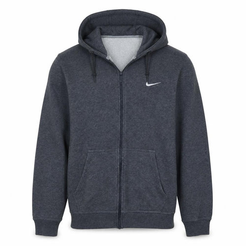 Nike Men's Grey Full Zip Hoodie Size M Regular Fit Fleece Jacket