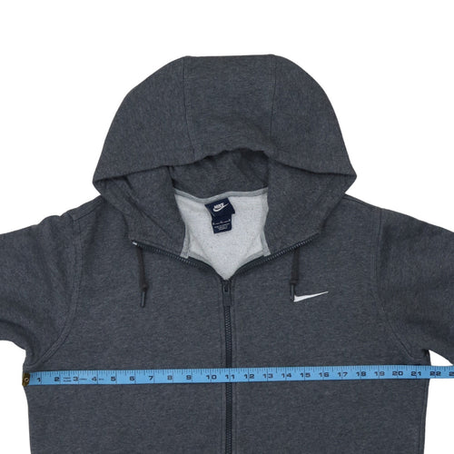 Nike Men's Grey Full Zip Hoodie Size M Regular Fit Fleece Jacket